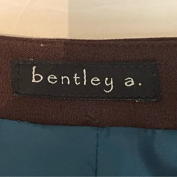 Bentley A. Teal Brown Woven Career Office Tie Closure Jacket Size M - Picture 9 of 12